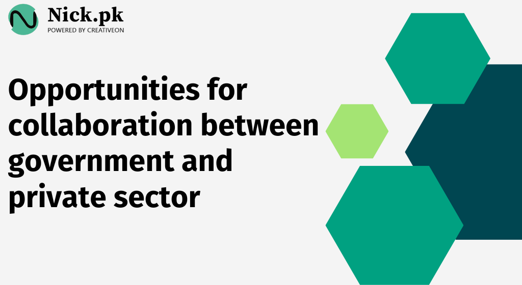 Opportunities for collaboration between government and private sector