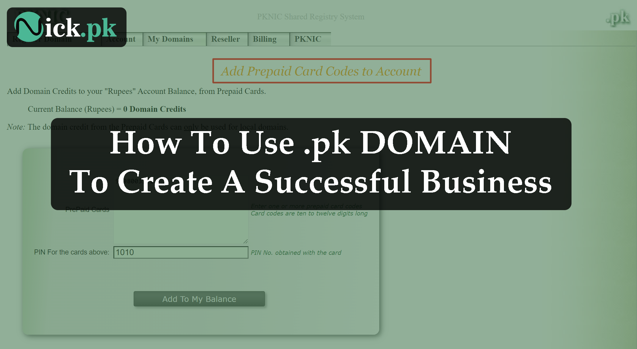 how to use pk domain